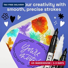 ARTISTRO 6 Black & White Acrylic Paint Pens – 0.7mm Extra-Fine Tip Markers – Pai