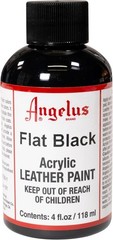 Fast-Drying Flat Black Acrylic Leather Paint – 4 Oz for DIY Restoration Projects