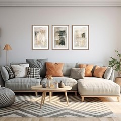 Modern Abstract Framed Canvas Wall Art Set, 24*36inch Abstract Pastel Grunge