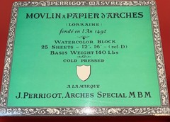 Sealed Perrigot Movlin a Papier d’Arches Watercolor Block 25 Sheets 12×16 140 lb