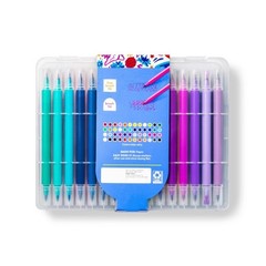 48ct Dual-Tip Brush Marker Set in Plastic Case – Mondo Llama™