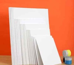 10 Pcs Canvas Board Painting Cotton Blank,Primed White,Suitable For Oil Painting