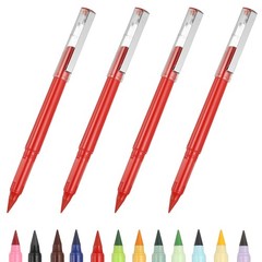 4 Pcs Mechanical Sharpened Forever Pencils Set, Red