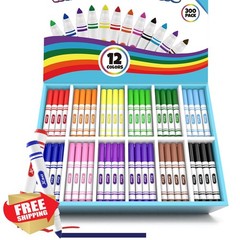 XSG 300 Washable Markers Bulk 12 Colors Broad Tip Art School Kids
