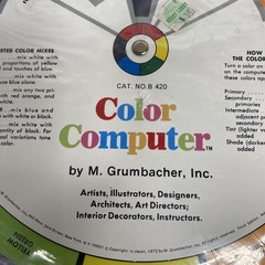 Vintage 1977 Grumbacher Color Computer Color Harmony Wheel Graphic Design 3rd Ed