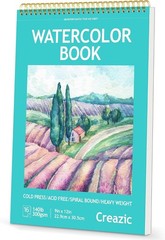 16-Sheet 9×12 Watercolor Paper Pad – Eco-Friendly, Ideal for Students & Artists