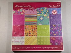 3- VTG 2010 American Girl Art Sticker and Craft Book Paper Lot Scrapbook NEW