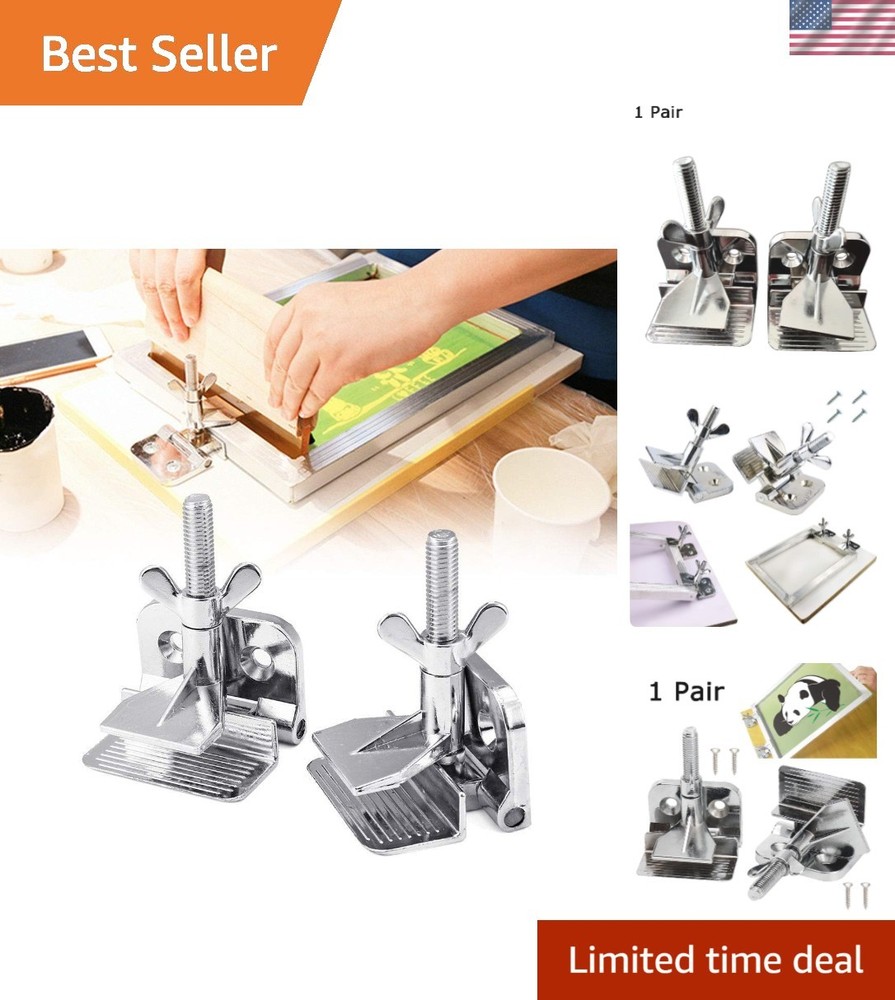 2Pcs Butterfly Hinge Clamp for Screen Printing – Easy Install, Rust-Resistant