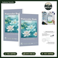 Creative Watercolor Art Pad – 2-Pack, 5.5″ x 8.5″ | Perfect for Kids & Beginners