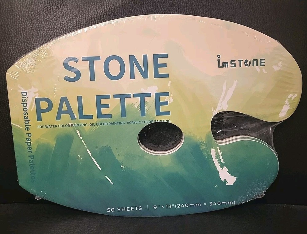 ImStone Disposable Palette Paper Pad for Oil, Acrylics, Watercolors, 2×50=100sht
