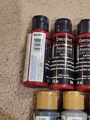 Lot Of (7) DecoArt Americana Multi Surface Satin & Acrylic Paint 2oz –