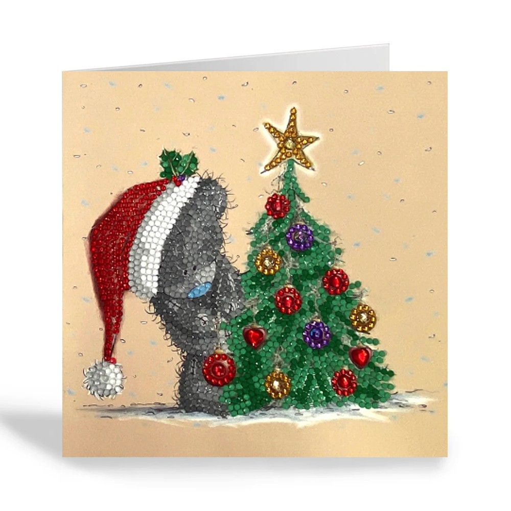 CraftBuddyUS CCK-MTY135: Season Sparkle Tatty Teddy Crystal Art Card Kit 18x18cm