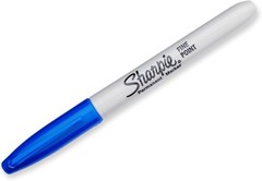 Sharpie Permanent Markers, Fine Point, Blue, 12 12 Count (Pack of 1), Blue