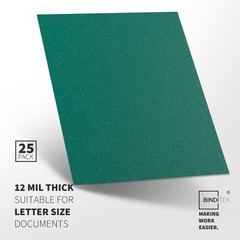 25 Pack 12 Mil Sand-Textured Polycover, Plastic Binding Cover for Business Repor