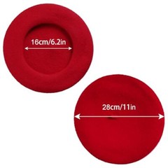 1Pcs French Beret Hats Solid Classic Wool Beret Beanie Hats for Women Teens