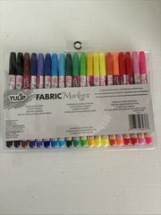 Tulip Fabric Markers Multi-Colored Fine Tip 20 Piece Set New Craft Sewing Art