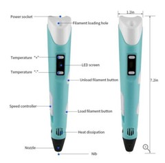 3D Pen Kids 3D Printing Pen LCD Screen PLA Filament Set Children DIY Gift