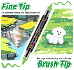 Acrylic Paint Markers Paint Pens,24 Colors Dual Tip Direct Liquid Acrylic Marker