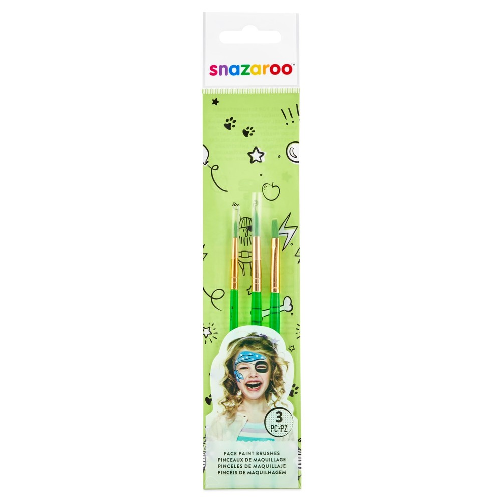 Snazaroo Green Starter Brushes – Set of 3 3,