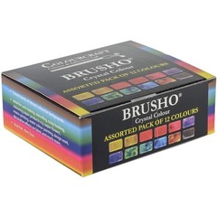 Brusho by Colourcraft BRU85000 Brusho Crystal Set 12 Color Colour Multi