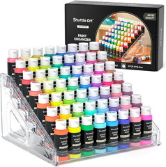 Acrylic Paint Organizer, 7 Layers Clear Storage Rack, Snap on Organizer for Acry