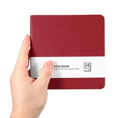 5.5×5.5″ Small Sketchbook, Mini Sketchbook Watercolor Paper Pad, Dark Red