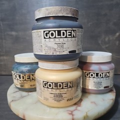 Golden Acrylics Fine Art Paint Multicolor Assorted Jars & Tubes Lot