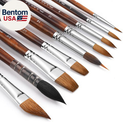 Watercolor Brushes Professional, 9Pcs Sable Paint Brushes & Natural Squirrel Mo