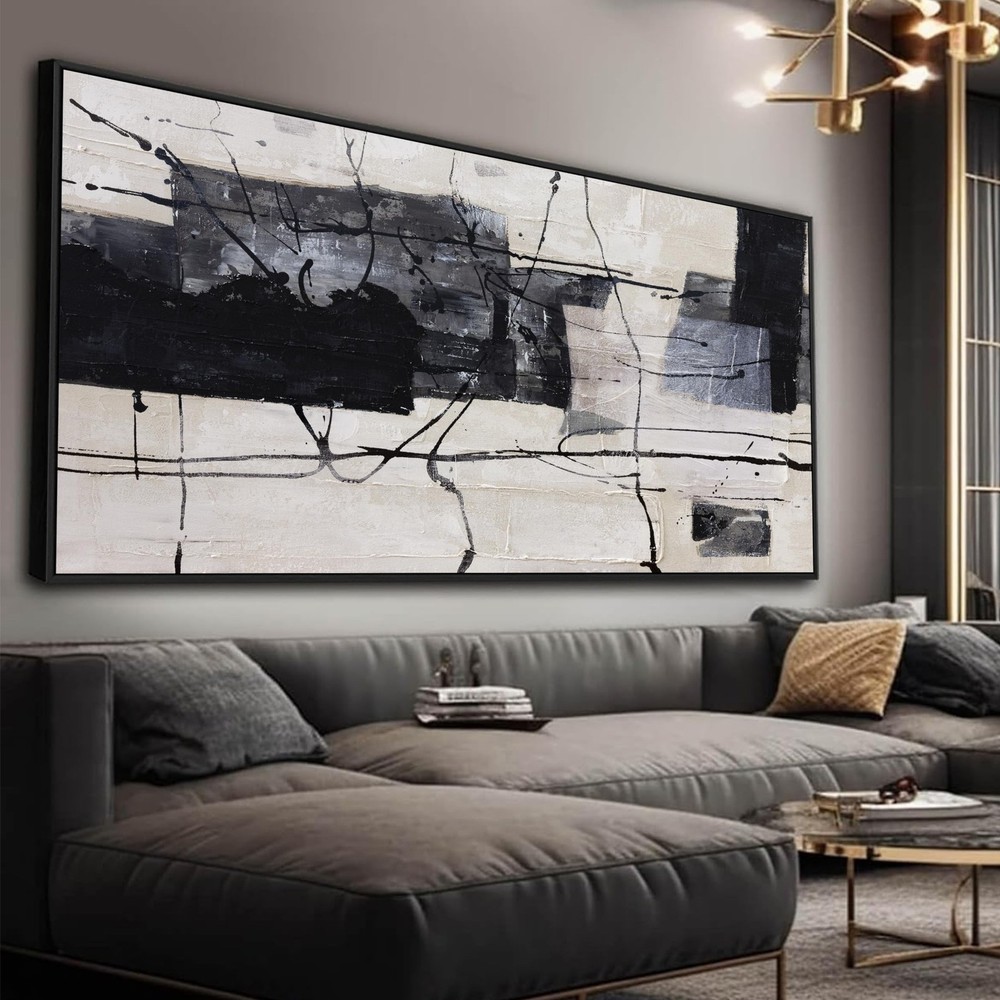 Abstract Wall Art Framed Decor Canvas Wall Art For Living Room Modern Canvas …