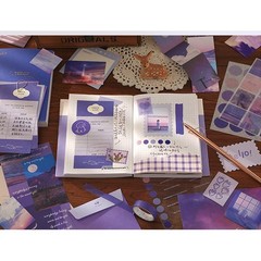 348 Pcs Scrapbooking Supplies Kit, Vintage Aesthetic Scrapbook Kit for Bullet