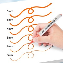 Skin Tone Acrylic Paint Pens,Colored 1 Count (Pack of 1),