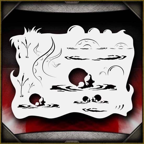 Dead Sea Airbrush Stencil Template Airsick
