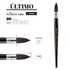 ULTIMO Tendo Synthetic Brush Series 1530 Size 14 for Artists