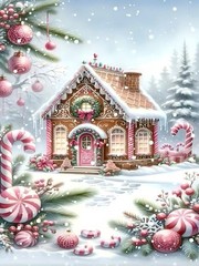 askkqtx Christmas Paint by Numbers 16X20 Inches, House – MT22052