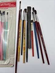 Vintage Paintbrushes Lot Of 42 NIP/ Loose Buffalo/ Grumbacher Brushes