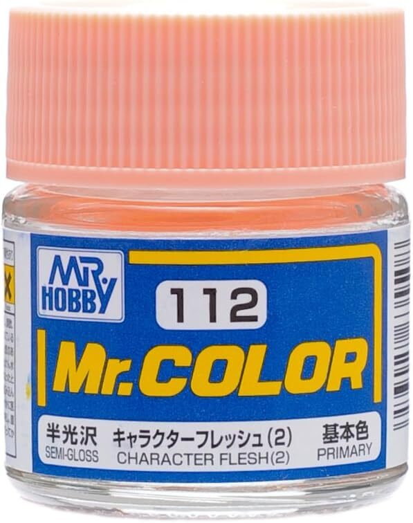 Mr. Hobby C112 Mr. Color Semi Gloss Character Flesh (2) Lacquer Paint 10ml – US