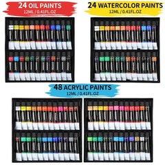 “187-Piece All-in-One Art Kit with Easel, Acrylic, Watercolor & Oil Paints”