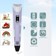 3D Printing Pen Set 3D Drawing Pen with Led Display 12 Color Filament Kid Gifts