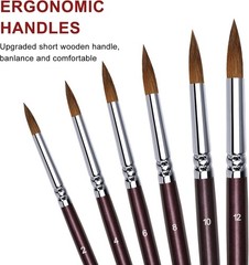 Kolinsky Watercolor Brush Set Pure Kolinsky Sable Hair Pointed Round Art Paintbr