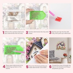Diamond Art Hanging Kits for Adults Beginners Flowers and Mushrooms Cottage