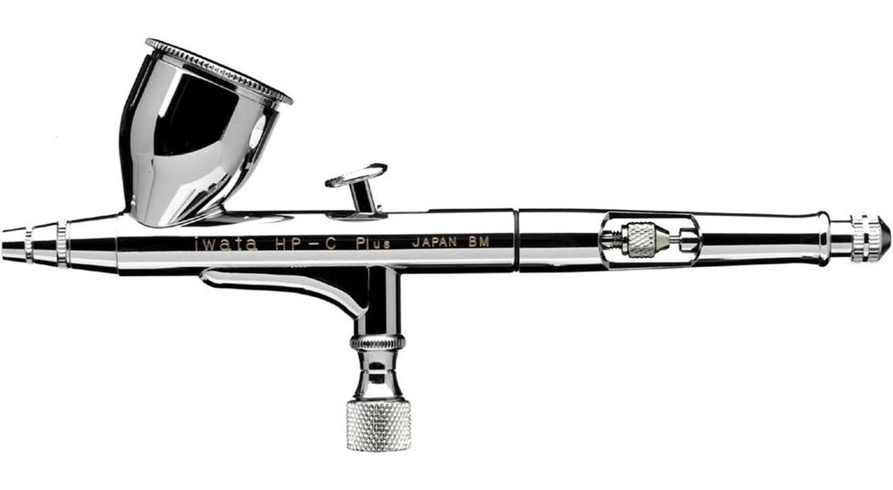 Iwata High Performance HP-C Plus Gravity Feed Dual Action Airbrush, Model H4001