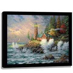Luxury Lighthouse Sunset Canvas Wall Art Lighthouse Sunset Canvas Painting Po…