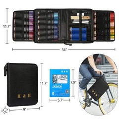 145 PCS Artist Drawing and Art Supply Kit with Graphite Pencils Gift Box