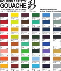 Holbein SPRING Artist’ Gouache Traditional Colours of Japan Irodori Set of 12