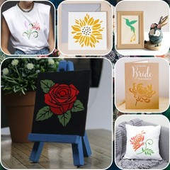 60 Pcs Flower Stencils for Painting Reusable DIY Painting Stencils, 3×3 Inch …