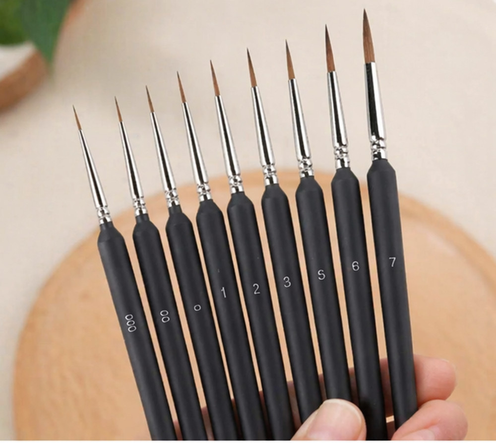 Precision Artist Brush Set, Fine Tip Acrylic Watercolor Nail Art Painting