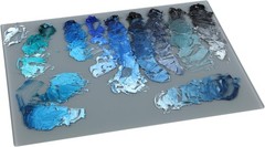 New York Central Grey Tempered Glass Palette 12×16 Tabletop Rectangle – Scratch-