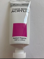 Master’s Touch Thick Body Acrylic Paint – 7.98fl oz (236ml) Medium Magenta New