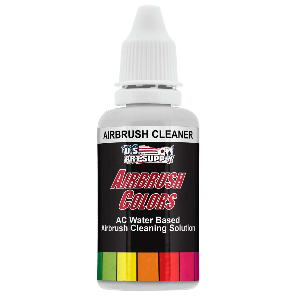 U.S. Art Supply Airbrush Cleaner, 1 Ounce, Fast Acting Paint Cleaning Solution