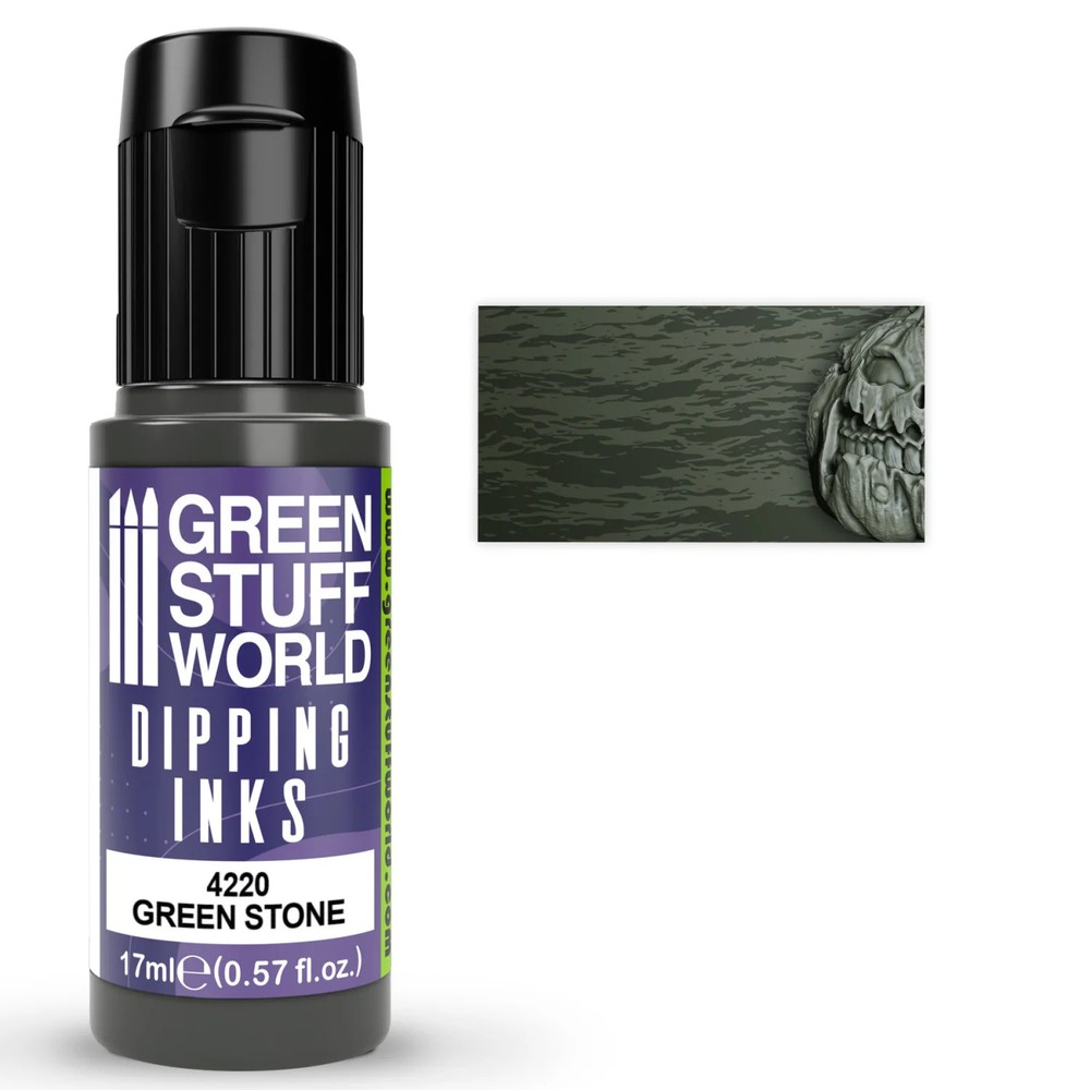 Green Stuff World Dipping ink 17 ml – Green Stone Dip – Wargaming and Modeling